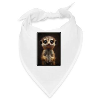 Meerkat Erdmännchen - Bandana - Weiß - Vorne