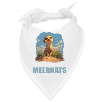 Meerkat Erdmännchen - Bandana - Weiß - Vorne