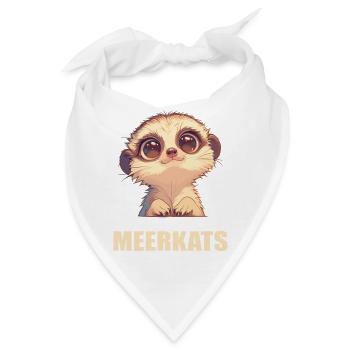 Meerkat Erdmännchen - Bandana - Weiß - Vorne