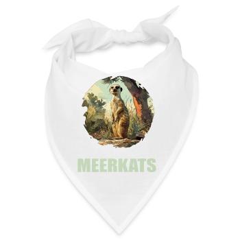 Meerkat Erdmännchen - Bandana - Weiß - Vorne