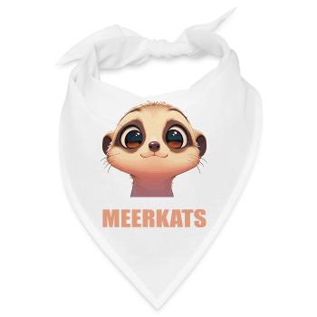 Meerkat Erdmännchen - Bandana - Weiß - Vorne