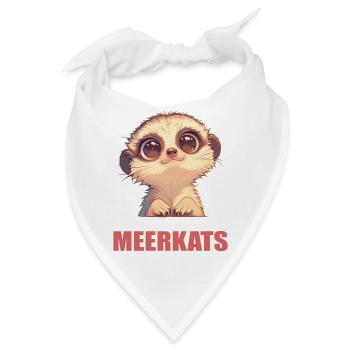 Meerkat Erdmännchen - Bandana - Weiß - Vorne