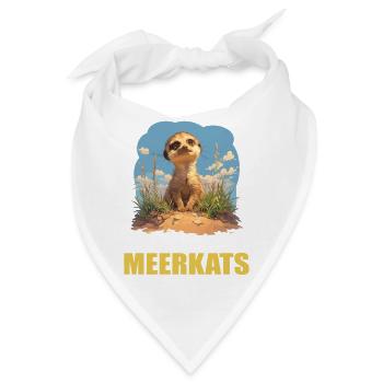 Meerkat Erdmännchen - Bandana - Weiß - Vorne