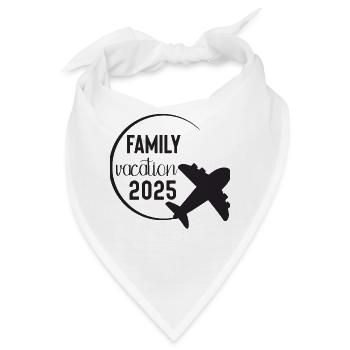 Familienausflug Urlaub Familienurlaub 2025 - Bandana - Weiß - Vorne