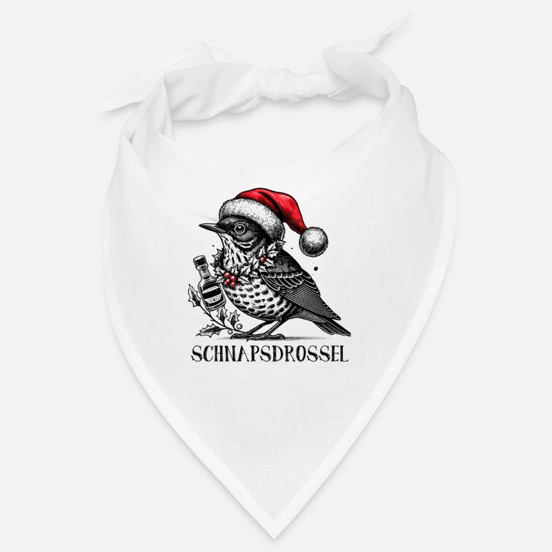 Schnaps Drossel Vogel Weihnachten Bandana