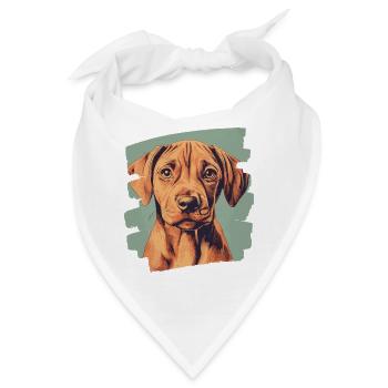 Rhodesian Ridgeback - Bandana - Weiß - Vorne