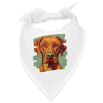 Rhodesian Ridgeback - Bandana - Weiß - Vorne