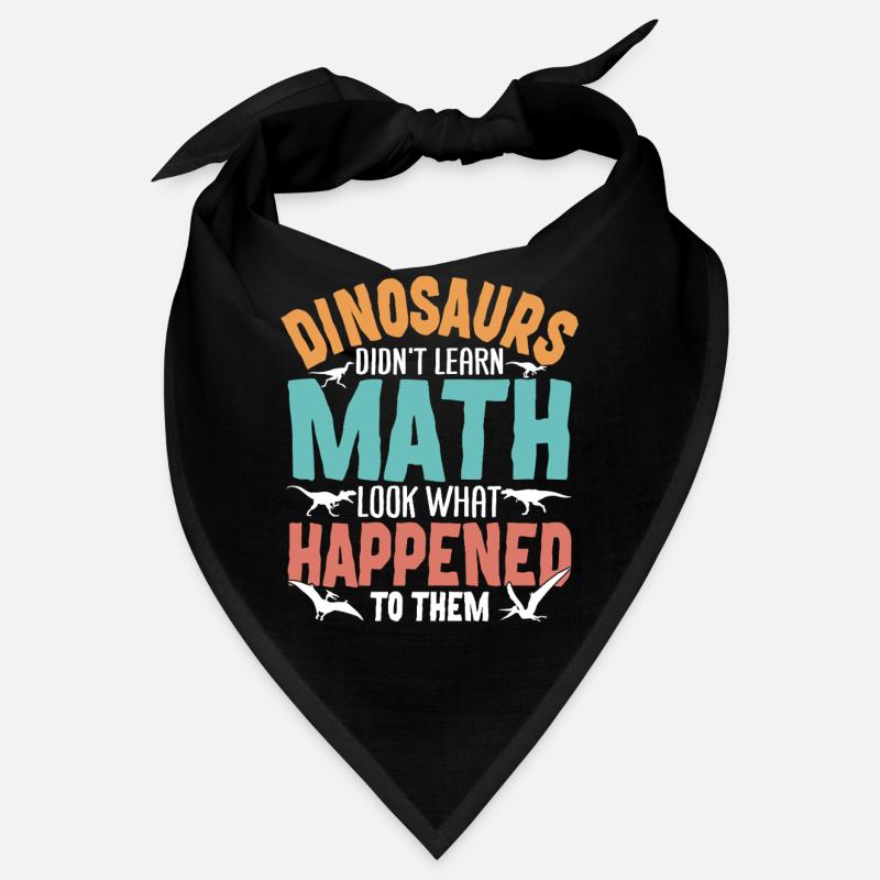 Conception de dinosaure mathématique amusante pour l’enseignant Bandana