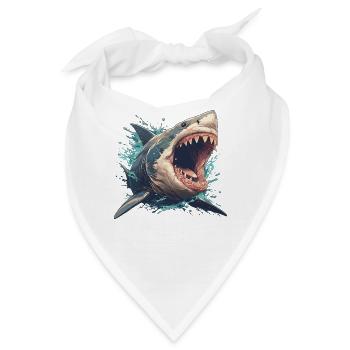 Weiße Haie Weißer Hai - Bandana - Weiß - Vorne