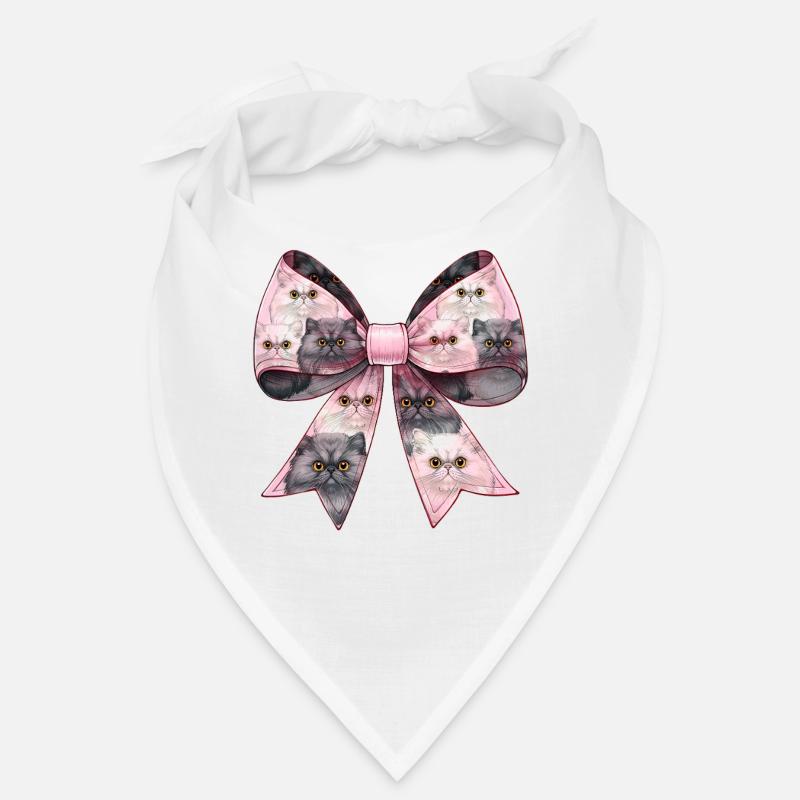 Coquette Bogen Perserkatze Mama Muster Rosa Bandana