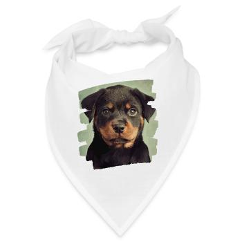 Rottweiler - Bandana - Weiß - Vorne