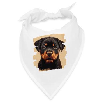 Rottweiler - Bandana - Weiß - Vorne