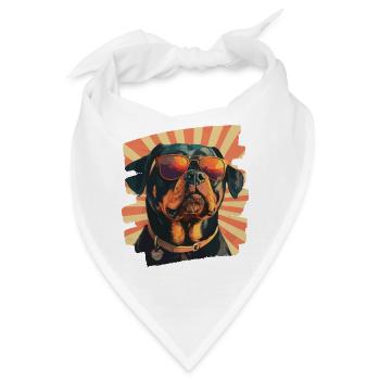 Rottweiler - Bandana - Weiß - Vorne