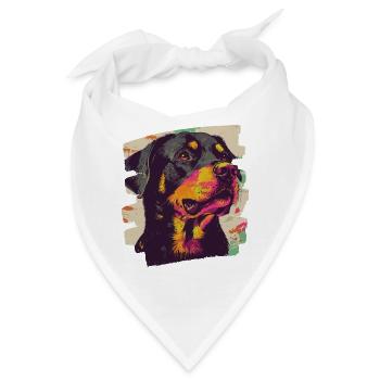 Rottweiler - Bandana - Weiß - Vorne