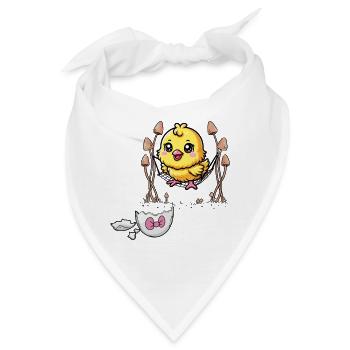 Küken Ostern Kinder Kind Eierschale Baby Huhn - Bandana - Weiß - Vorne