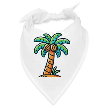 palme - Bandana - Weiß - Vorne