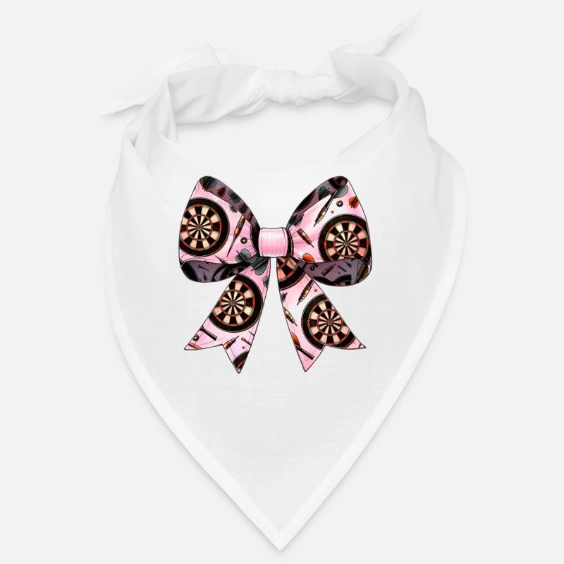Coquette Bow Darts Player Dartboard Pattern Bandana