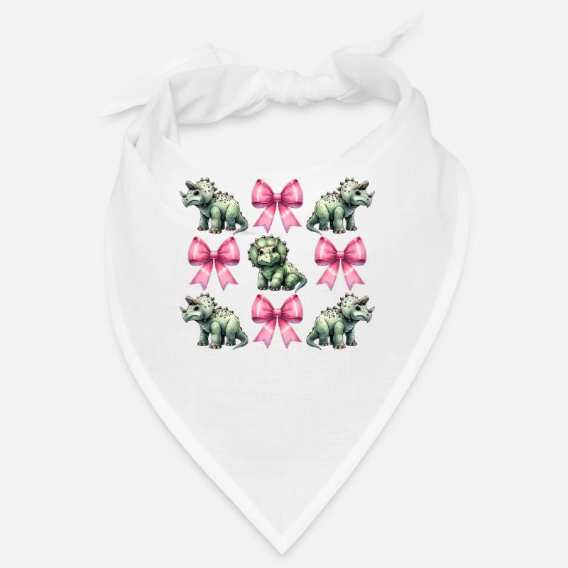 Coquette Schleife Triceratops Dinosaurier Rosa Bandana