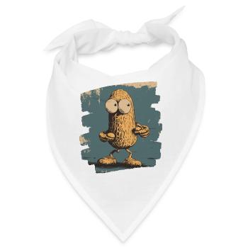 Erdnuss - Bandana - Weiß - Vorne