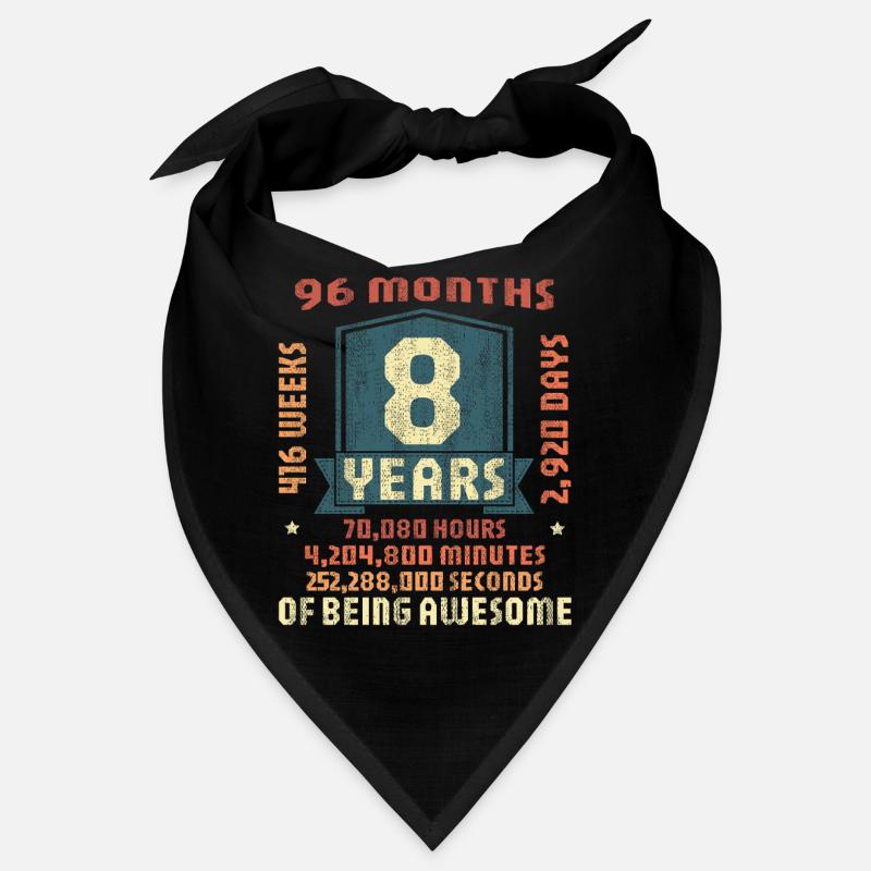 8 ans ! Cadeau d’anniversaire pour 8 ans Bandana
