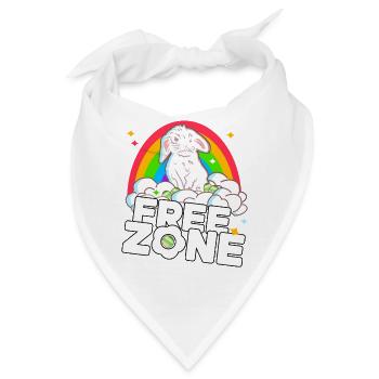 Free Zone Ostern - Bandana - Weiß - Vorne