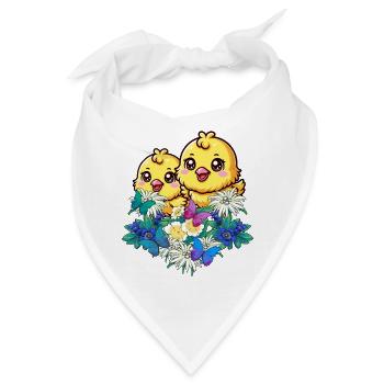 Frühlingsanfang Tiroler Küken Ostern Kinder Kind - Bandana - Weiß - Vorne