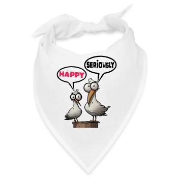 Die Bäädden Möwen - Möwe omg seriously - Bandana - Weiß - Vorne