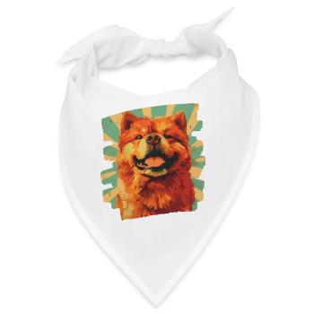 Chow Chow - Bandana - Weiß - Vorne