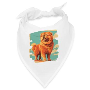 Chow Chow - Bandana - Weiß - Vorne