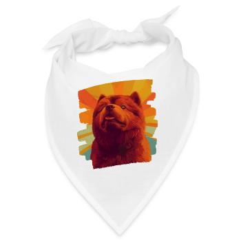 Chow Chow - Bandana - Weiß - Vorne