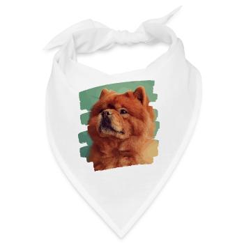 Chow Chow - Bandana - Weiß - Vorne