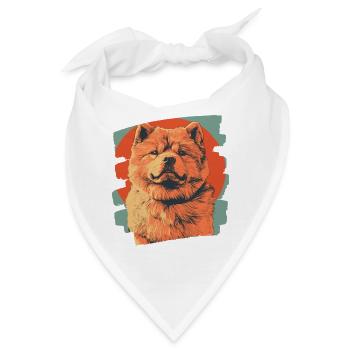 Chow Chow - Bandana - Weiß - Vorne