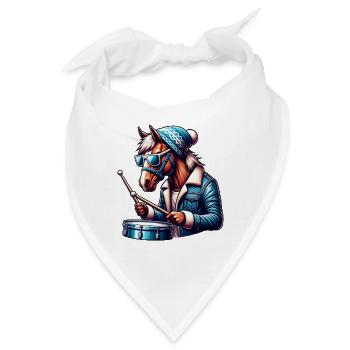 Global - Schwarz ohne Japan Template - Bandana - Weiß - Vorne
