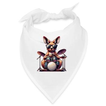 Global - Schwarz ohne Japan Template - Bandana - Weiß - Vorne