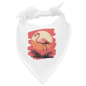 Flamingo - Bandana - Weiß - Vorne