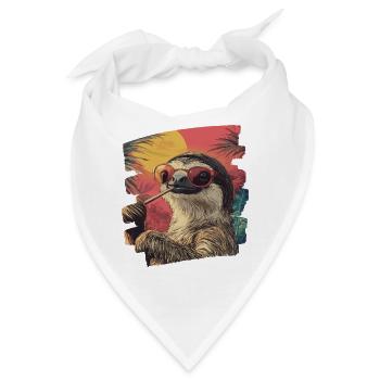 Faultier - Bandana - Weiß - Vorne
