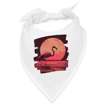 Flamingo - Bandana - Weiß - Vorne