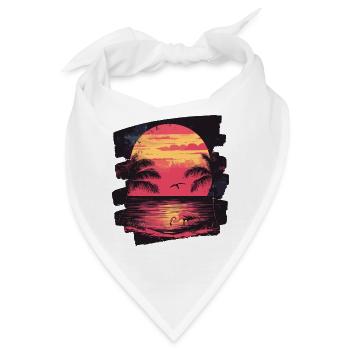 Flamingo - Bandana - Weiß - Vorne