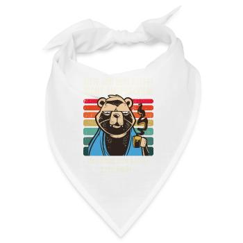 Lustiger Kaffeebär: Humor Für Den Büroalltag - Bandana - Weiß - Vorne