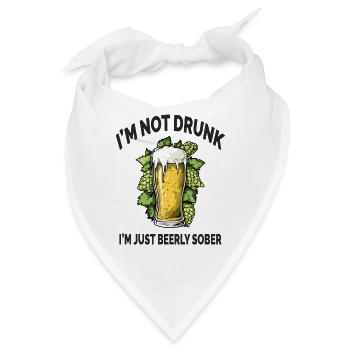 Lusitges Bier I'm Not Drunk Just Beerly Sober - Bandana - Weiß - Vorne