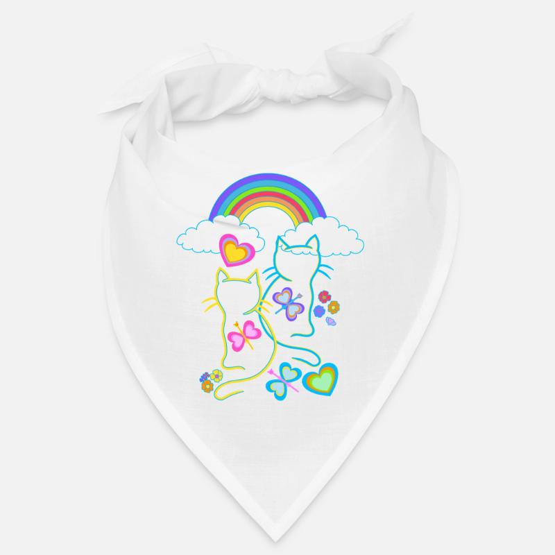 Regenbogen Frühling Sommer Katzen Katze Kinder Bandana