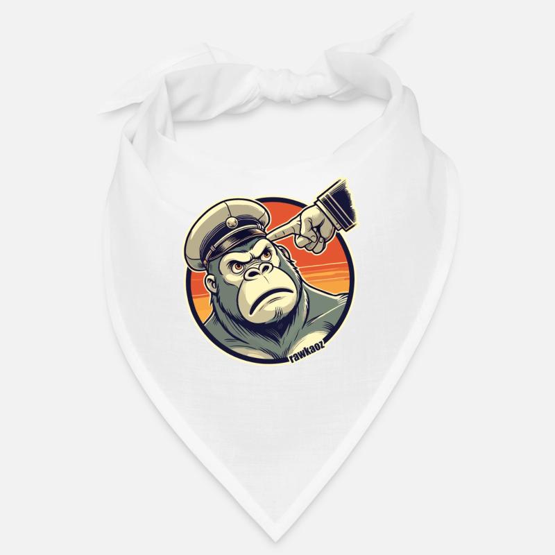 Strict monkey with cap gets finger Bandana