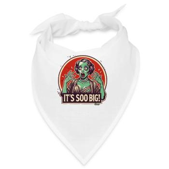 Retro-Zombie Frau im Schock: Es ist so riesig! - Bandana - Weiß - Vorne
