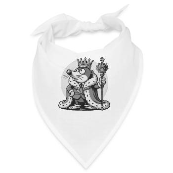 Maulwurf Majestät der König des Garten - Bandana - Weiß - Vorne