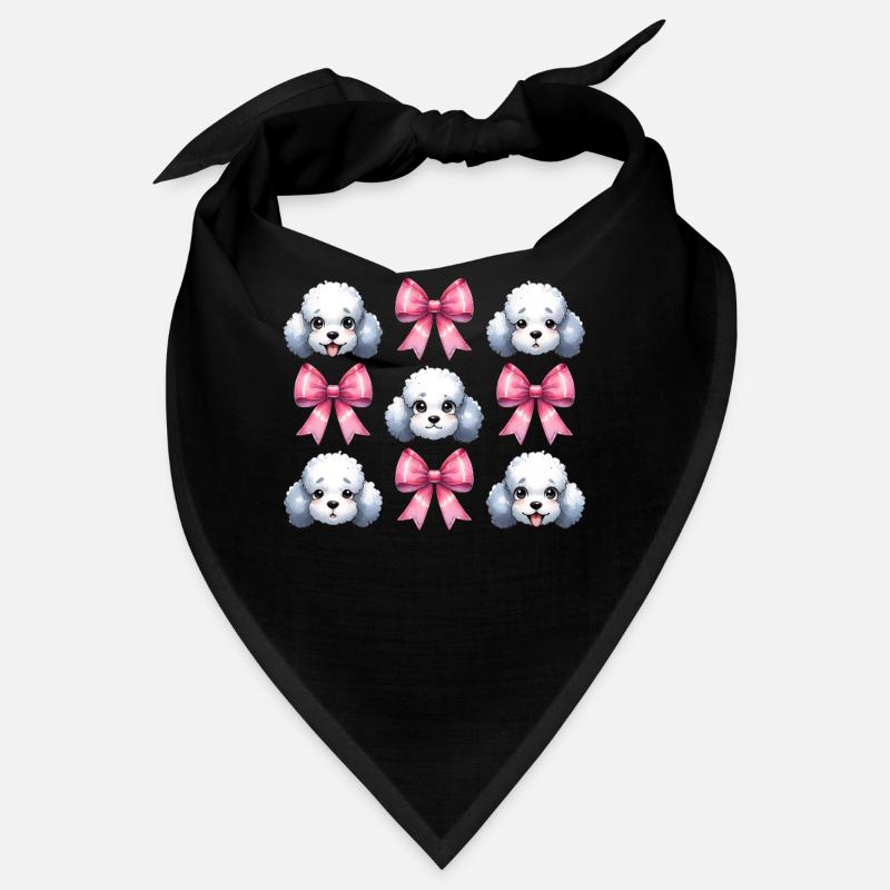 Coquette Bow Poodle Dog Mom Pink Bow Bandana