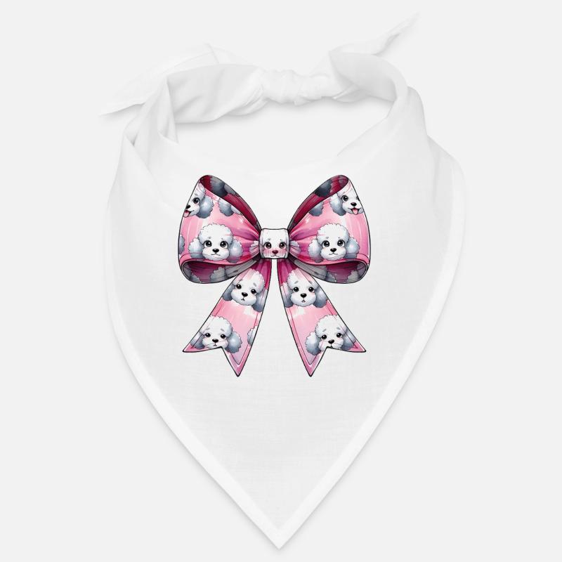 Coquette Schleife Pudel Hund Mama Muster rosa Bandana
