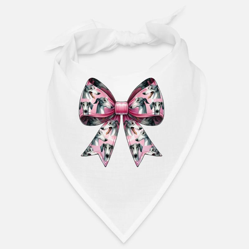 Coquette Schleife Windhund Hundemutter Muster Rosa Bandana
