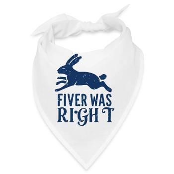 FIVER HATTE RECHT - Bandana - Weiß - Vorne