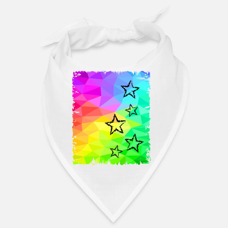 Bunte Sterne Farbverlauf Regenbogenfarben Bandana