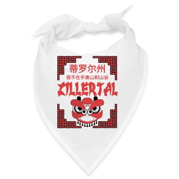 Zillertal mit lustigem Spruch Chinese Zeichen - Bandana - Weiß - Vorne